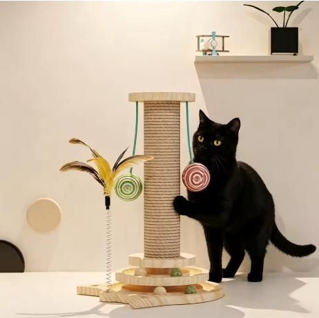 Rascador Giratorio para Gatos — Torre de Sisal
