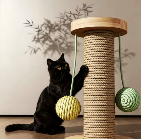 Rascador Giratorio para Gatos — Torre de Sisal