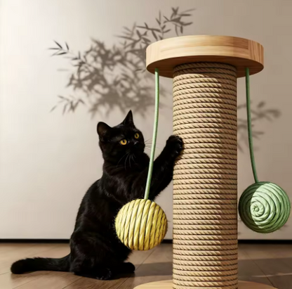 Rascador Giratorio para Gatos — Torre de Sisal