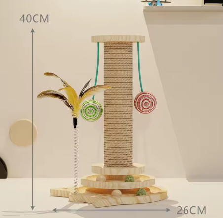 Rascador Giratorio para Gatos — Torre de Sisal